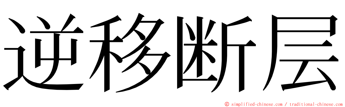 逆移断层 ming font