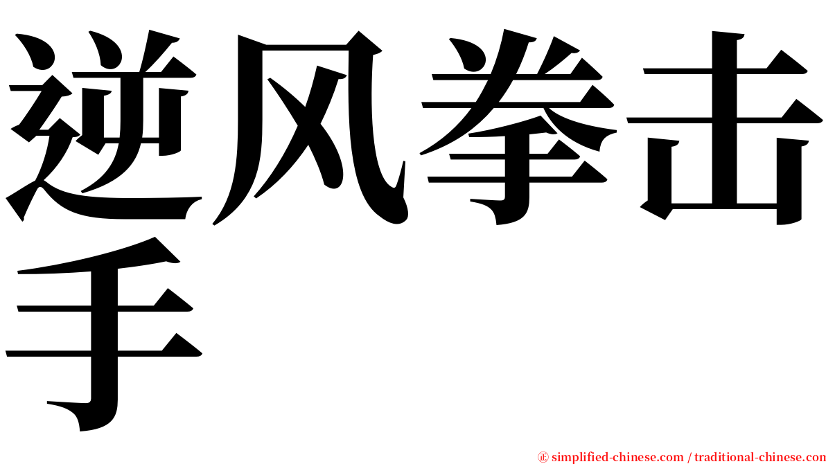 逆风拳击手 serif font