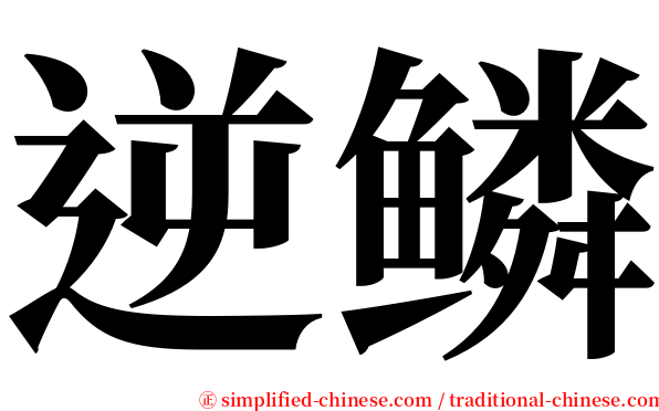 逆鳞 serif font