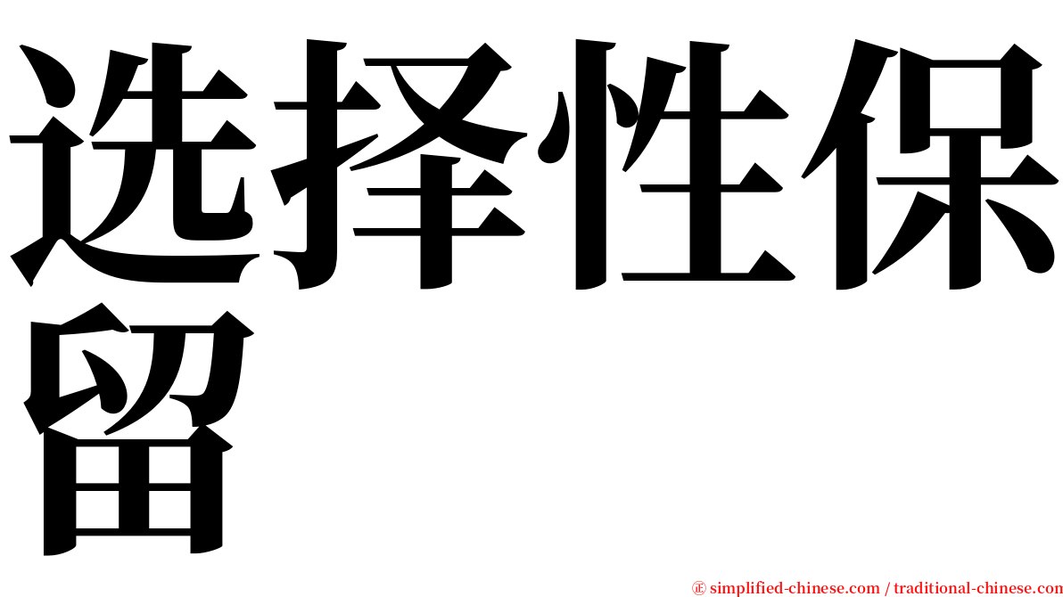 选择性保留 serif font