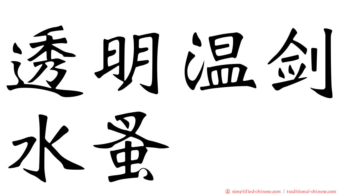 透明温剑水蚤