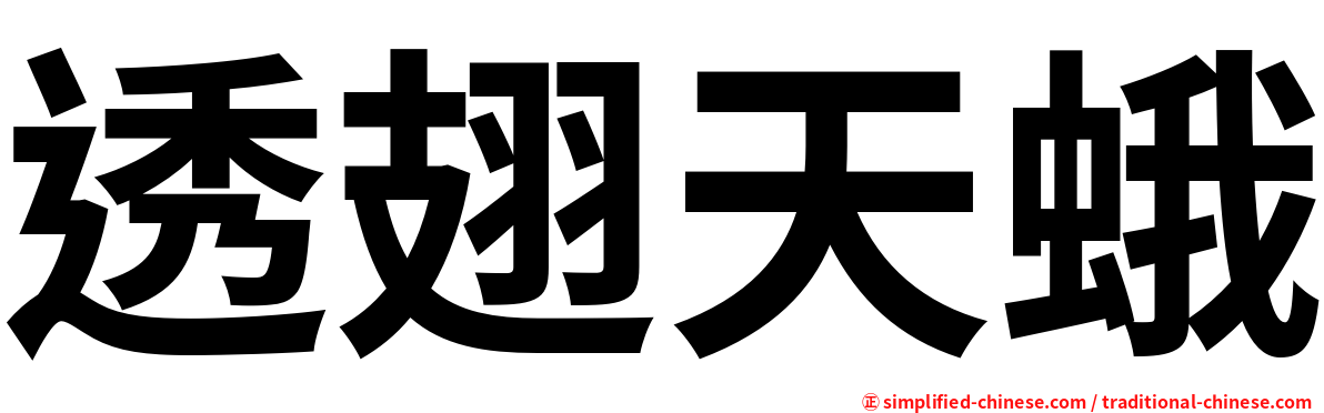 透翅天蛾