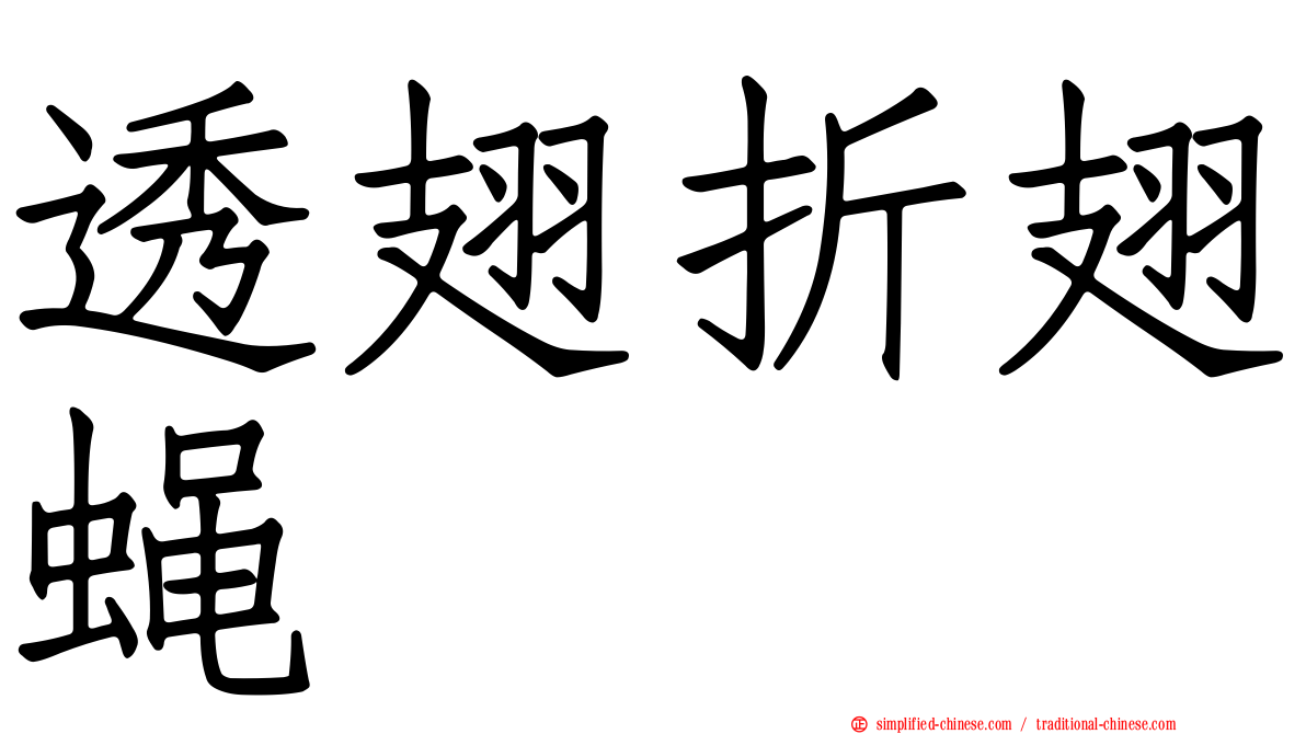 透翅折翅蝇