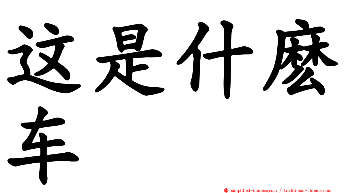 这是什么车
