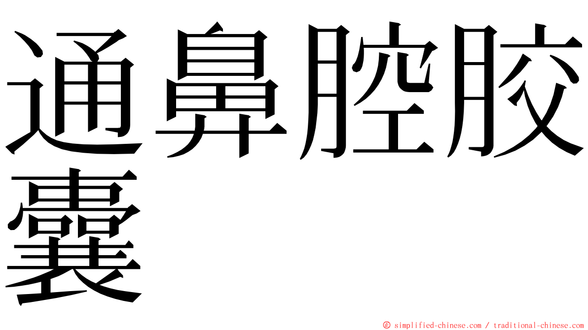 通鼻腔胶囊 ming font
