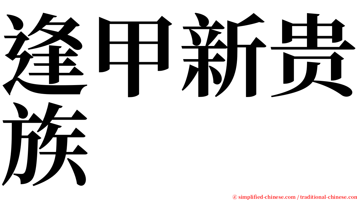 逢甲新贵族 serif font