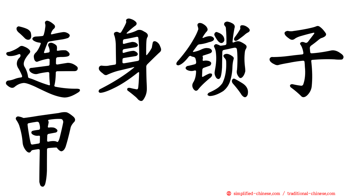 连身锁子甲