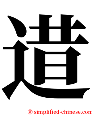 逪 serif font