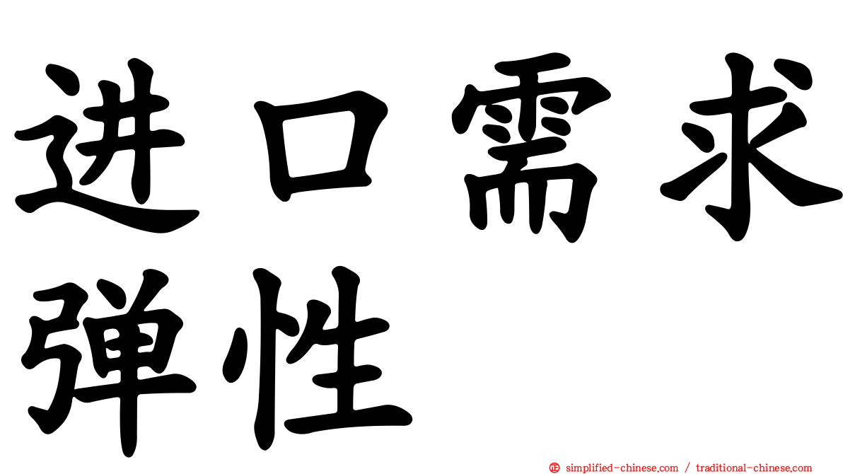 进口需求弹性