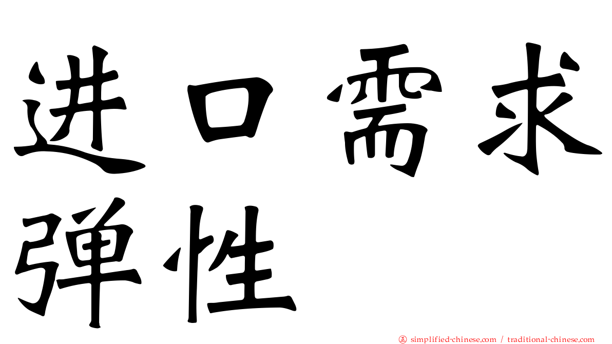 进口需求弹性