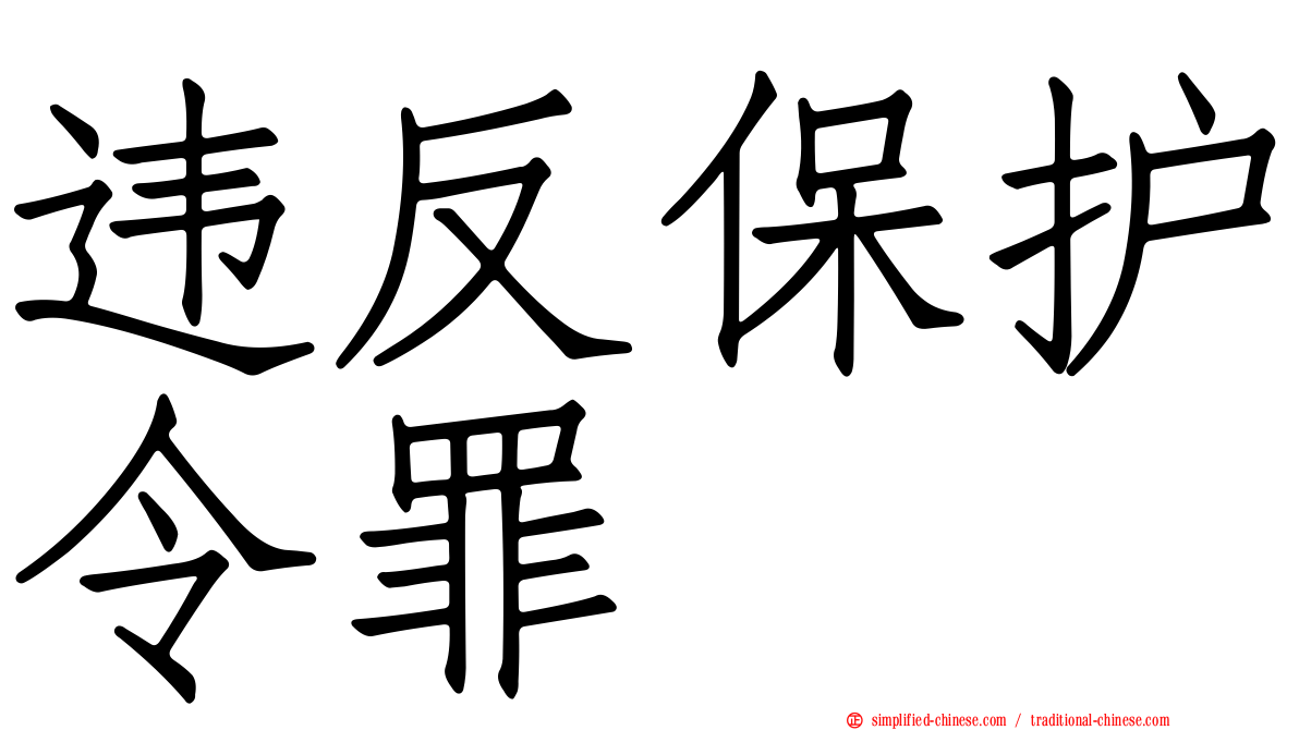 违反保护令罪