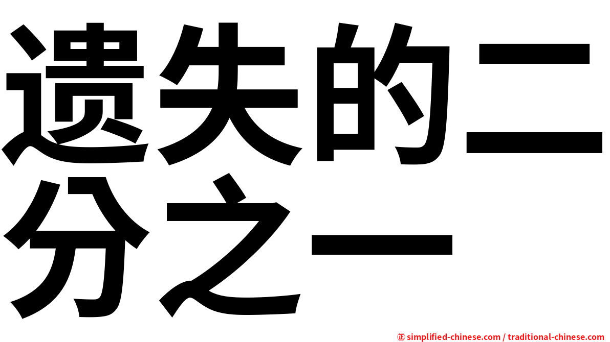 遗失的二分之一