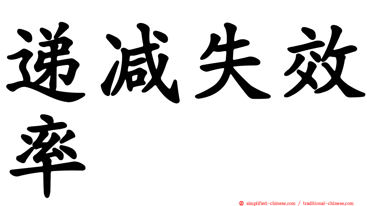 递减失效率