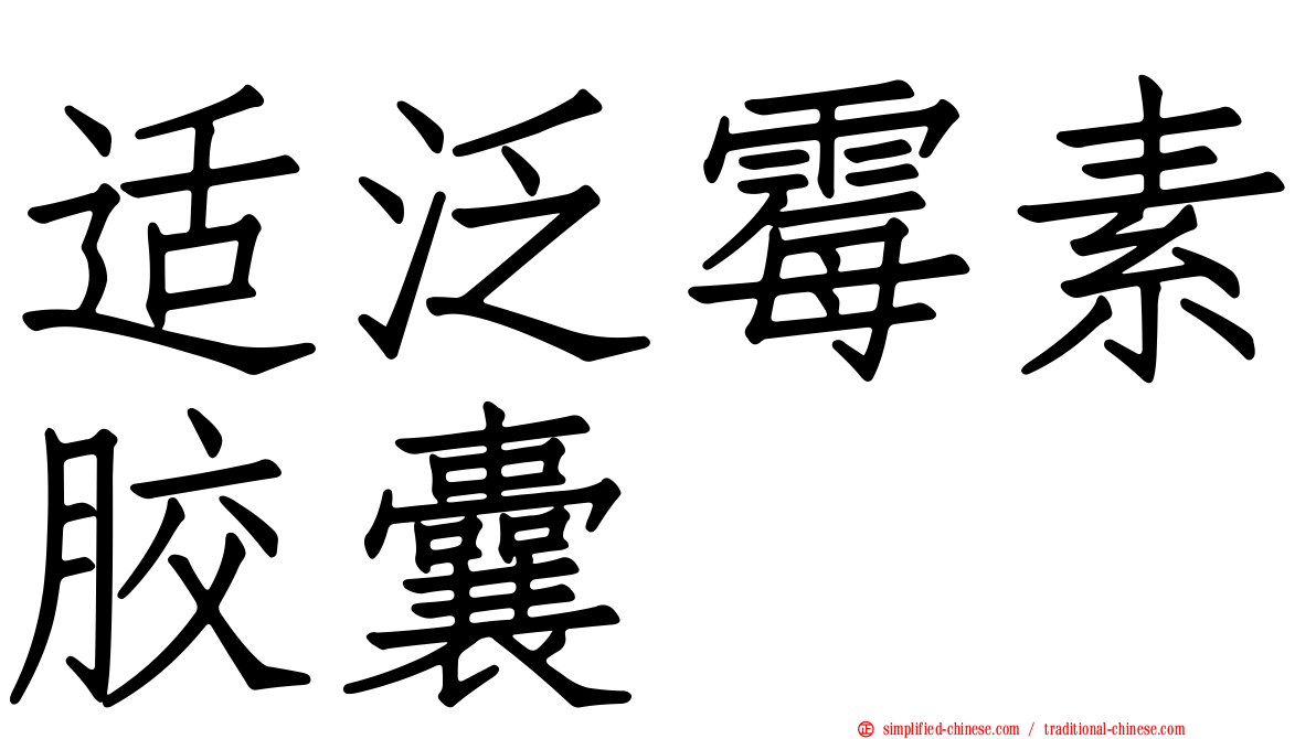 适汎霉素胶囊