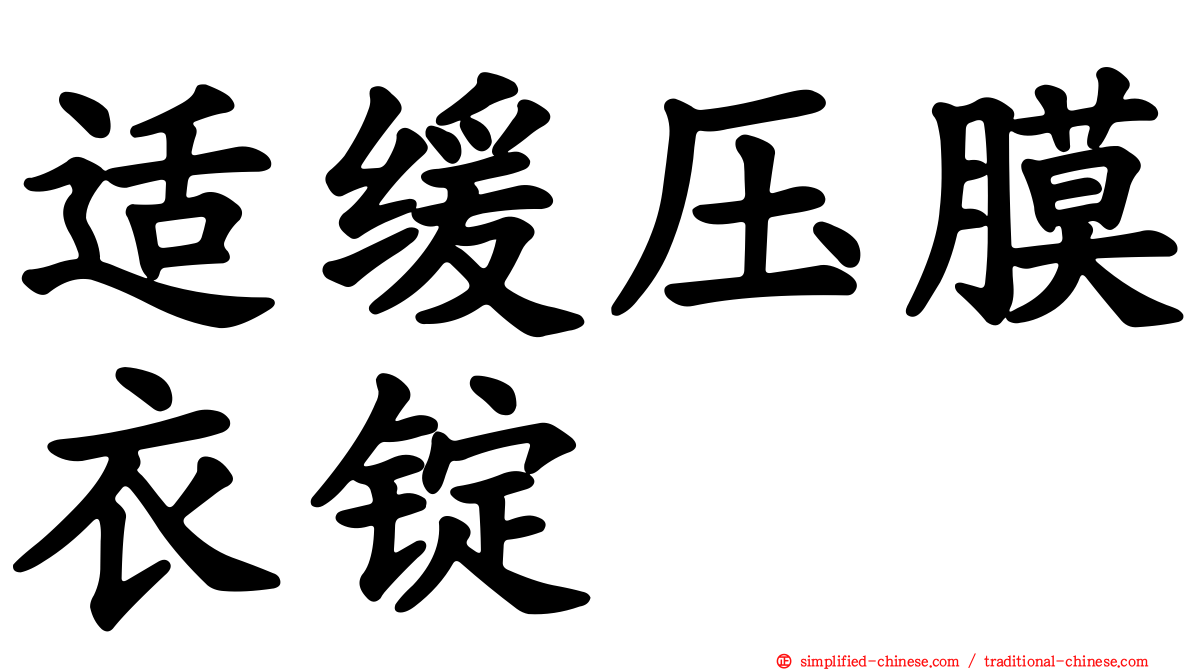 适缓压膜衣锭