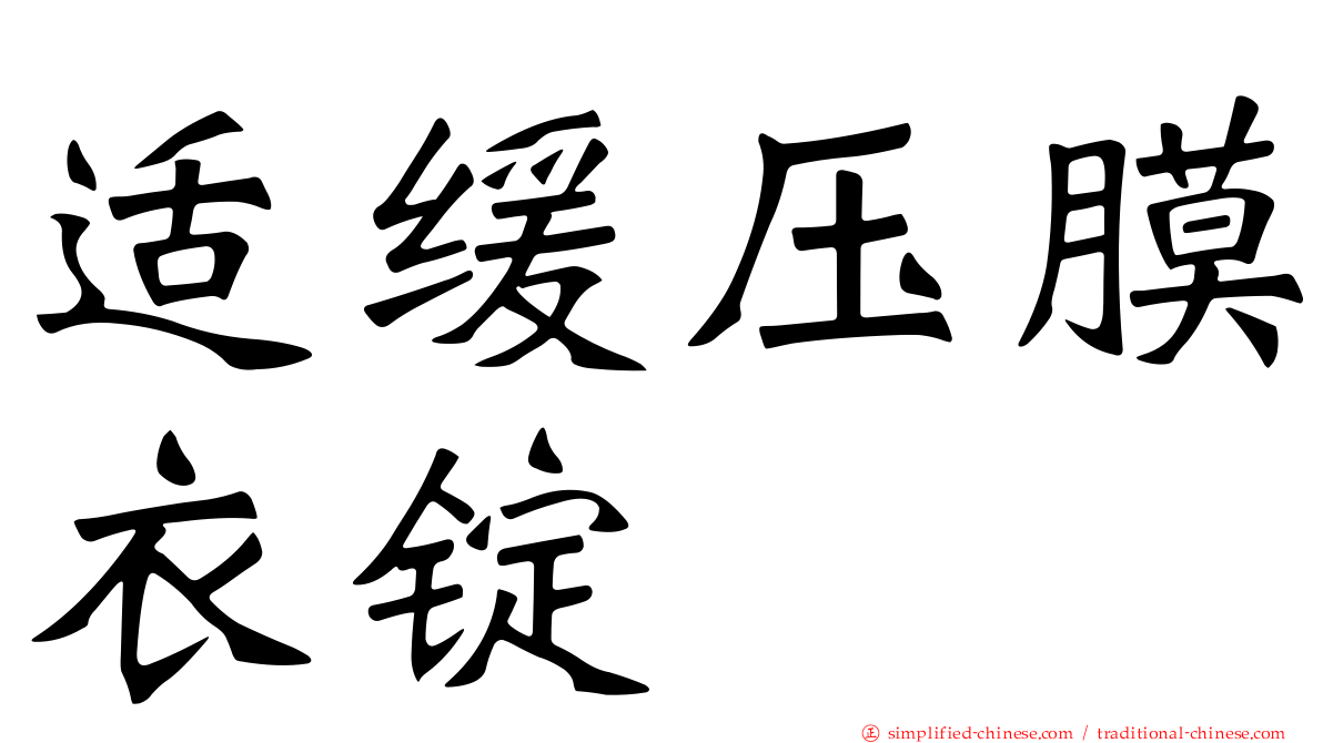 适缓压膜衣锭