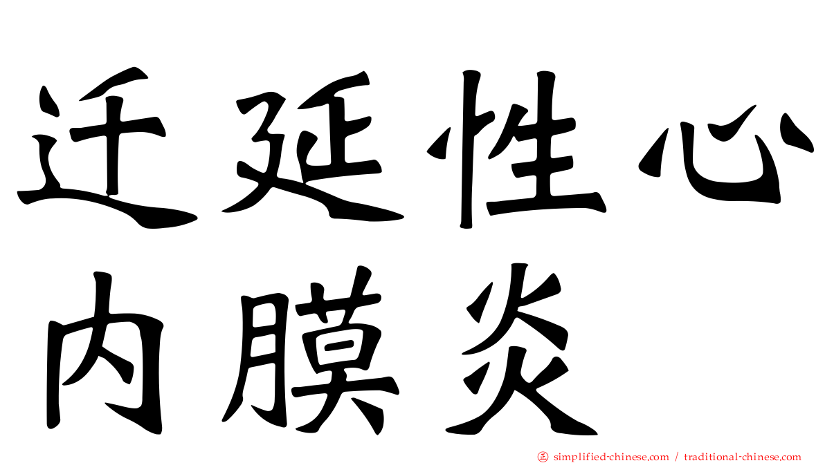 迁延性心内膜炎