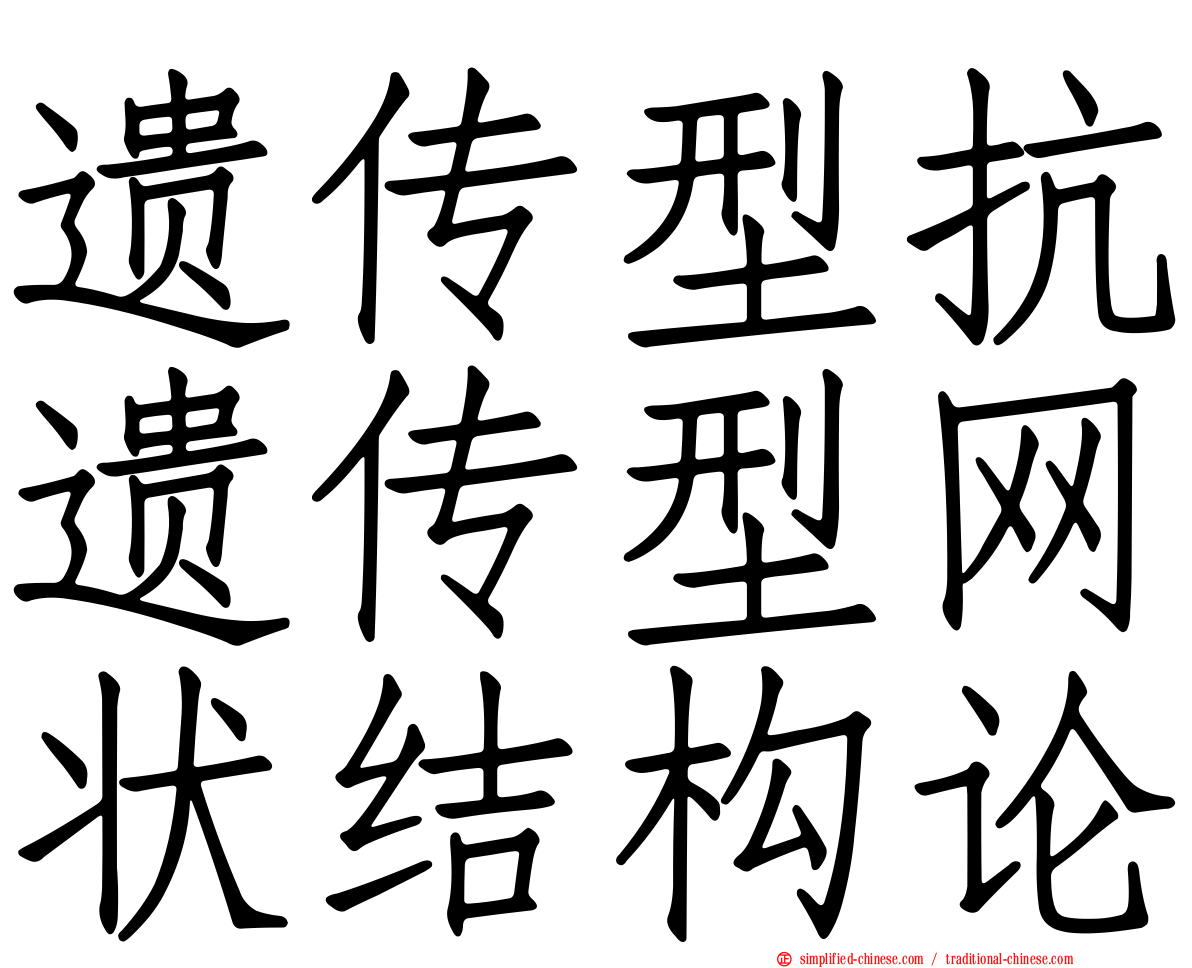 遗传型抗遗传型网状结构论