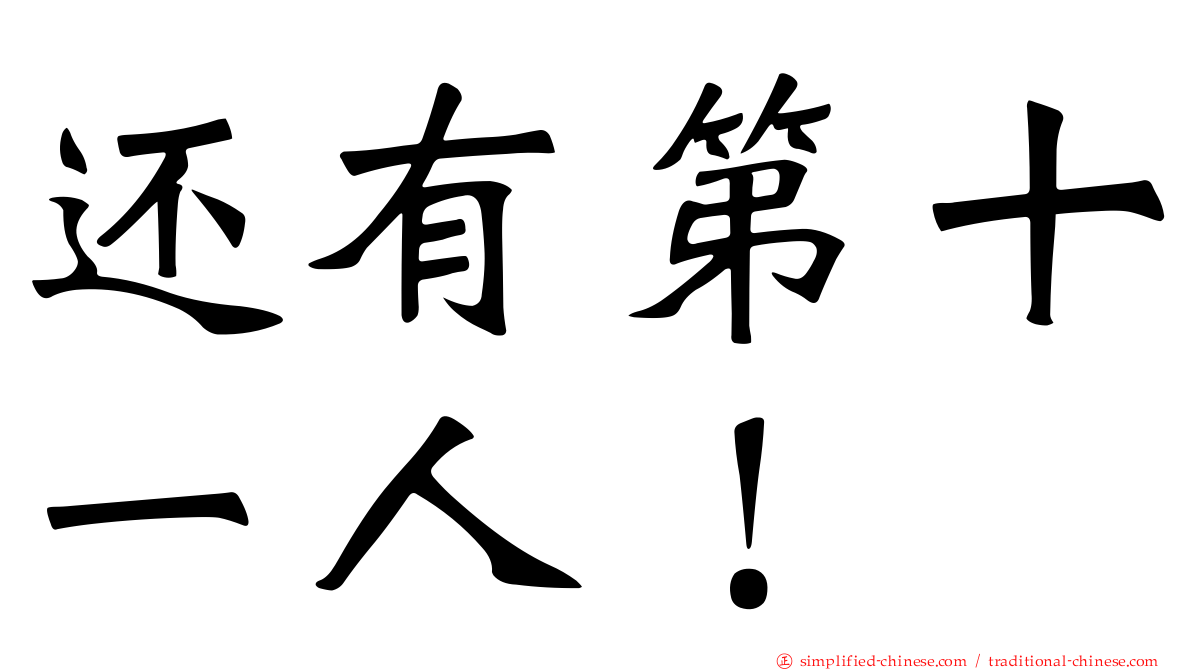 还有第十一人！