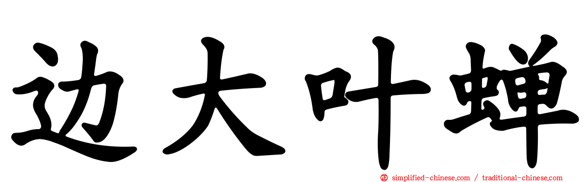 边大叶蝉