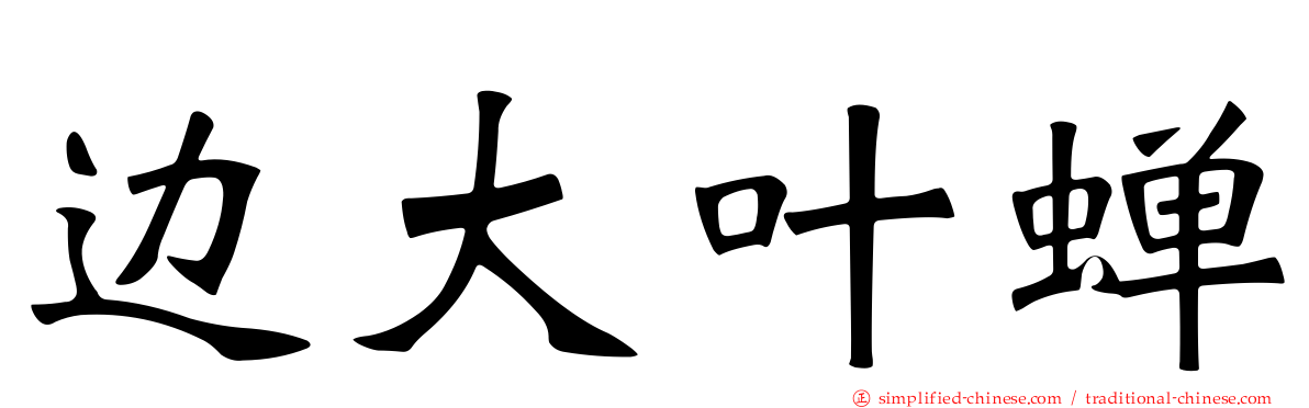 边大叶蝉