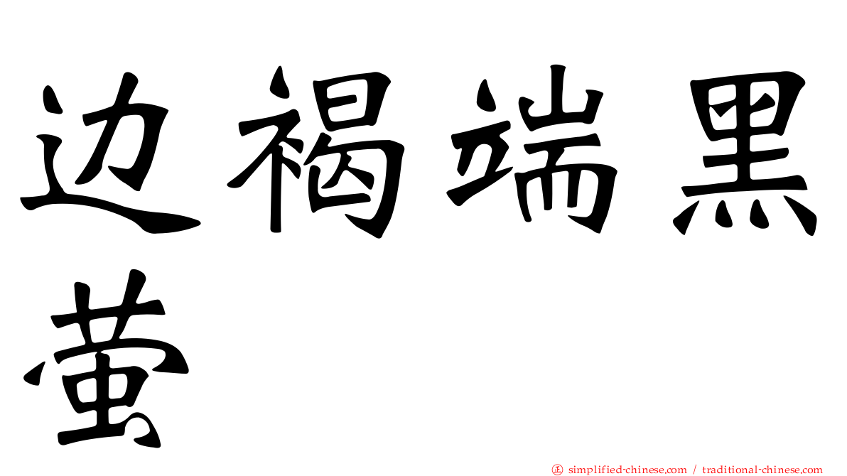 边褐端黑萤