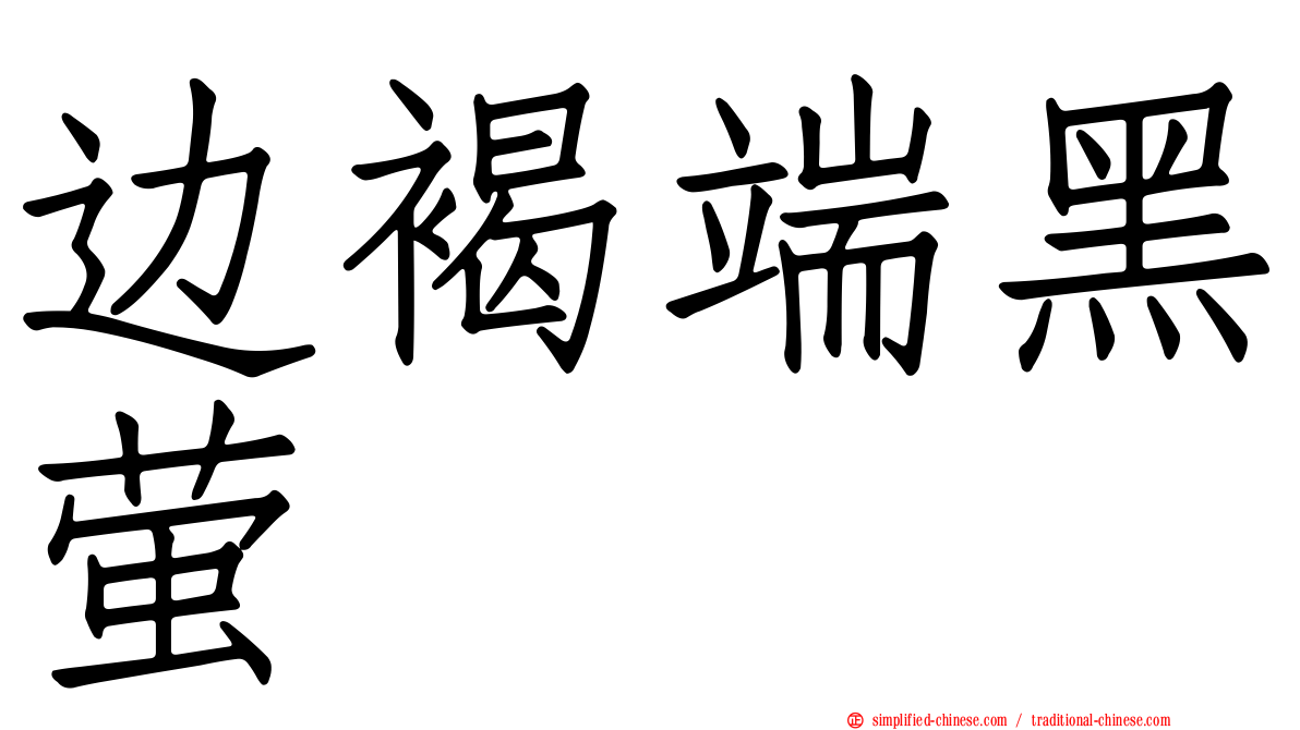 边褐端黑萤