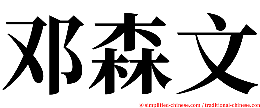 邓森文 serif font