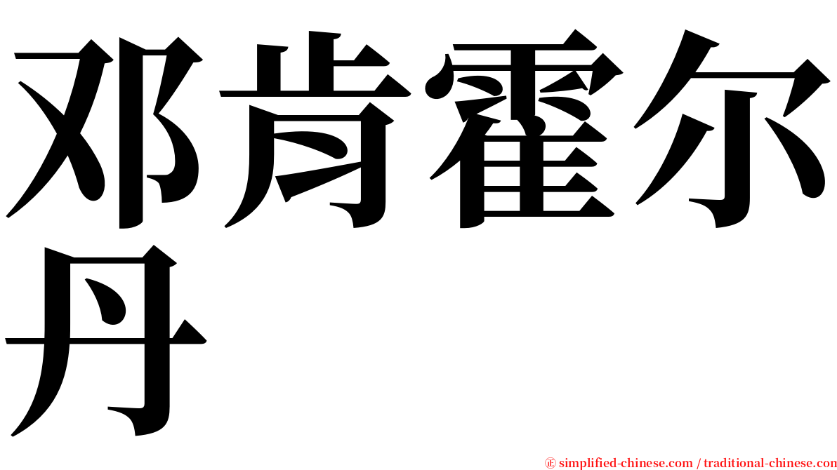 邓肯霍尔丹 serif font