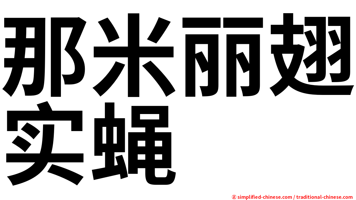 那米丽翅实蝇