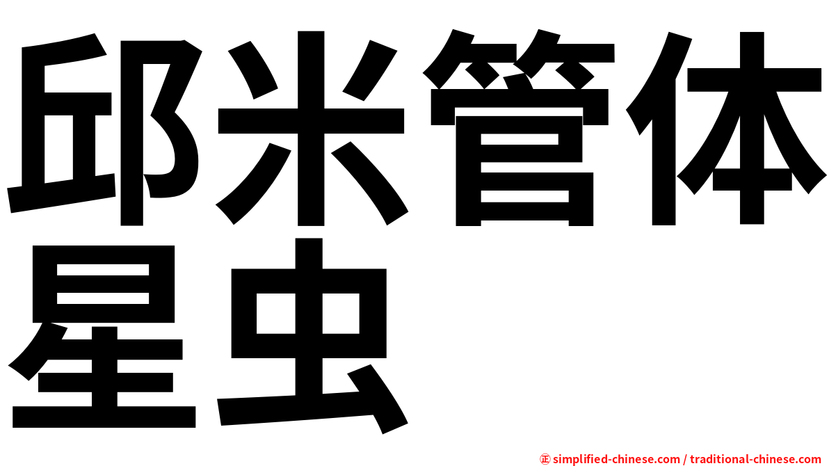 邱米管体星虫