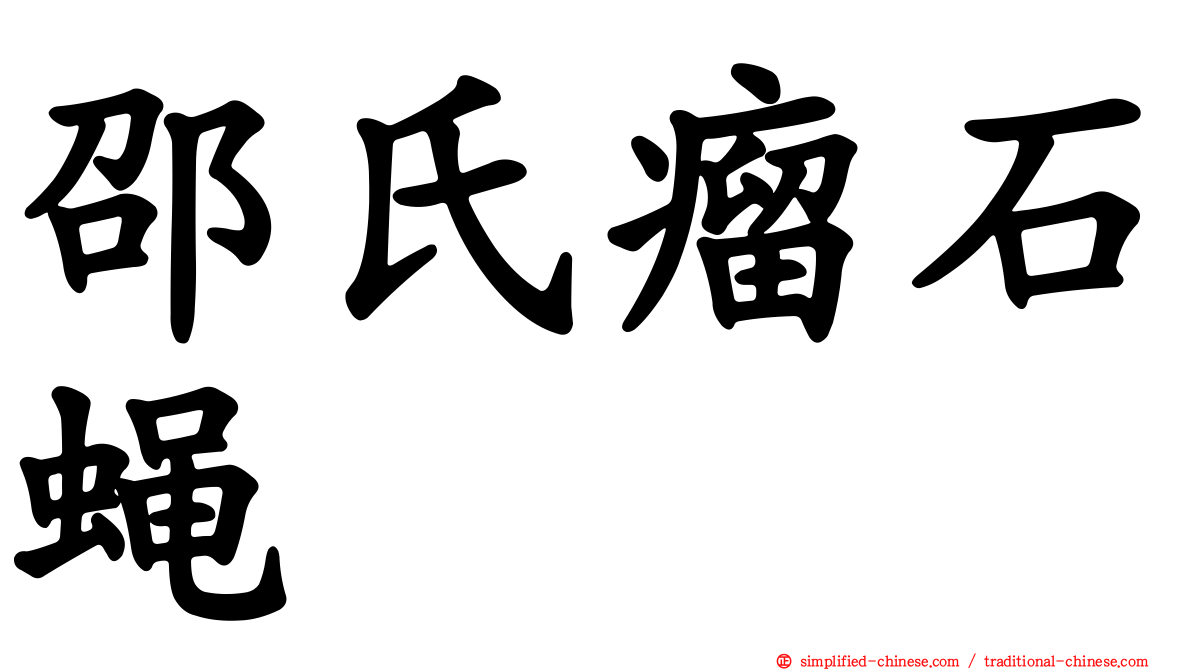 邵氏瘤石蝇