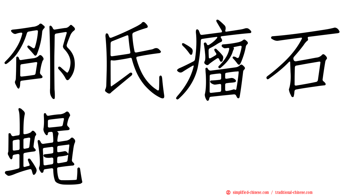邵氏瘤石蝇