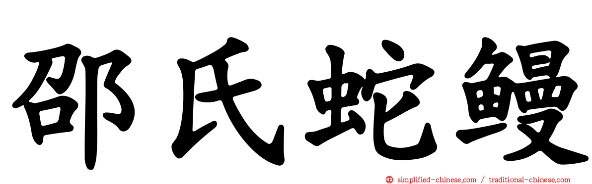 邵氏蛇鳗