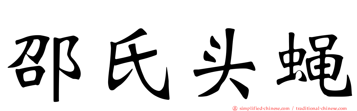 邵氏头蝇