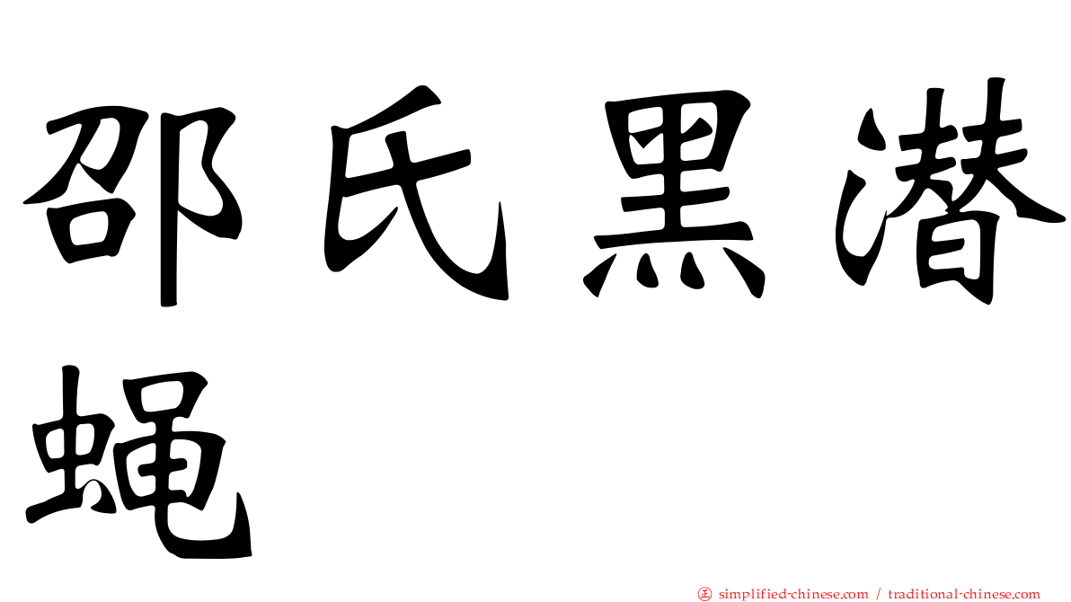 邵氏黑潜蝇