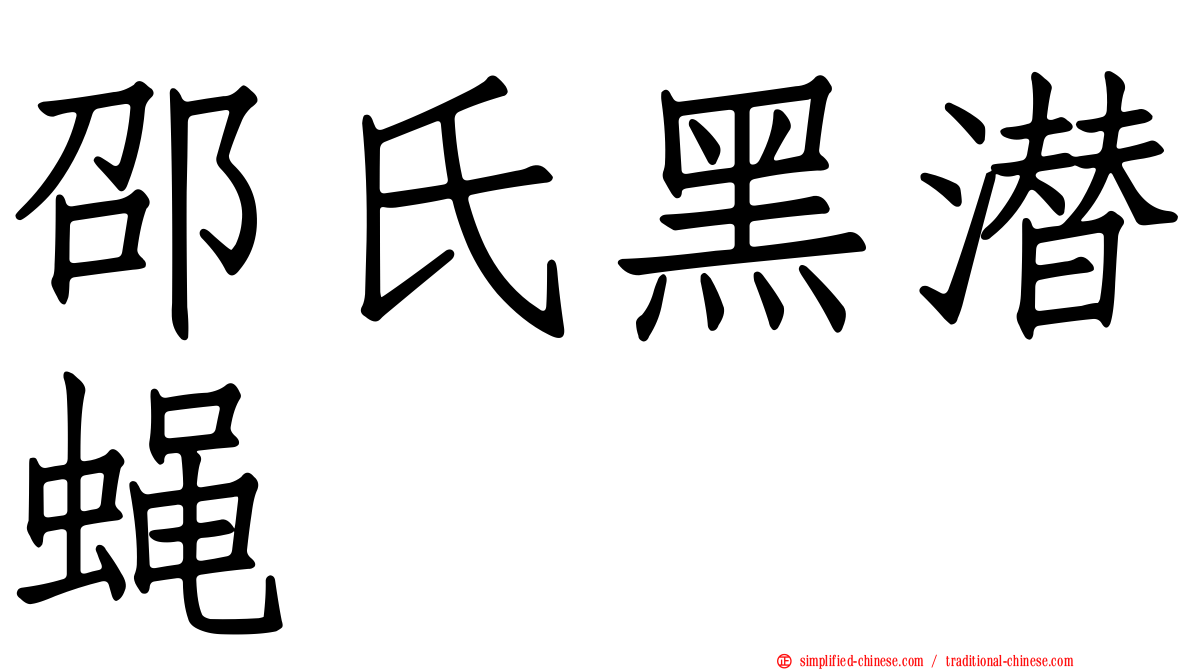 邵氏黑潜蝇