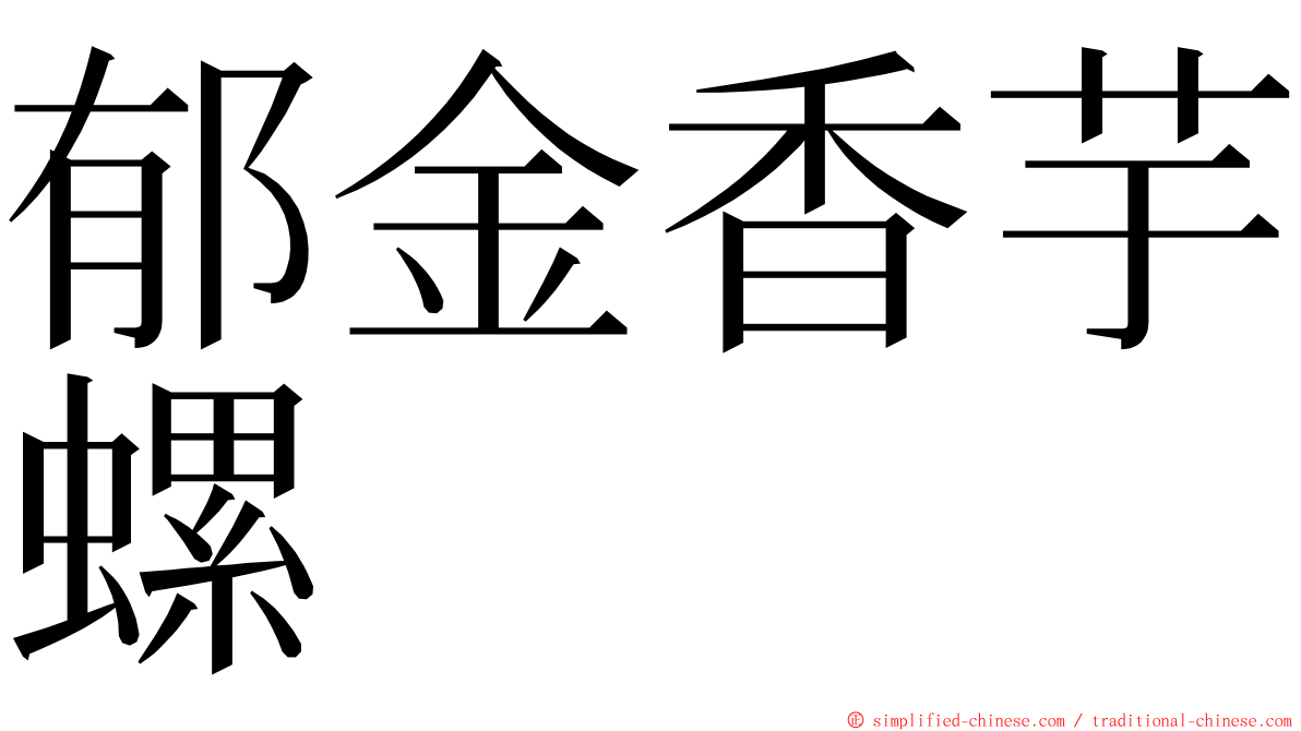 郁金香芋螺 ming font