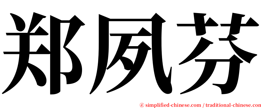 郑夙芬 serif font