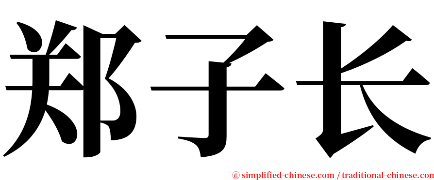 郑子长 serif font