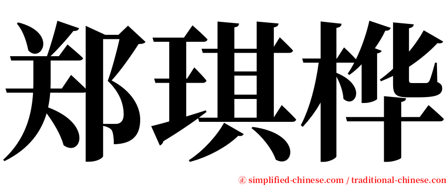 郑琪桦 serif font