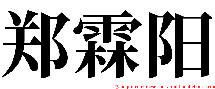郑霖阳 serif font