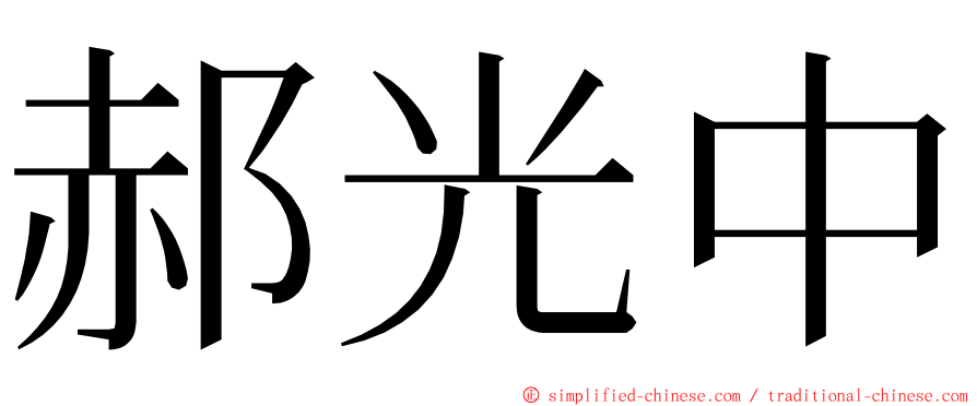 郝光中 ming font