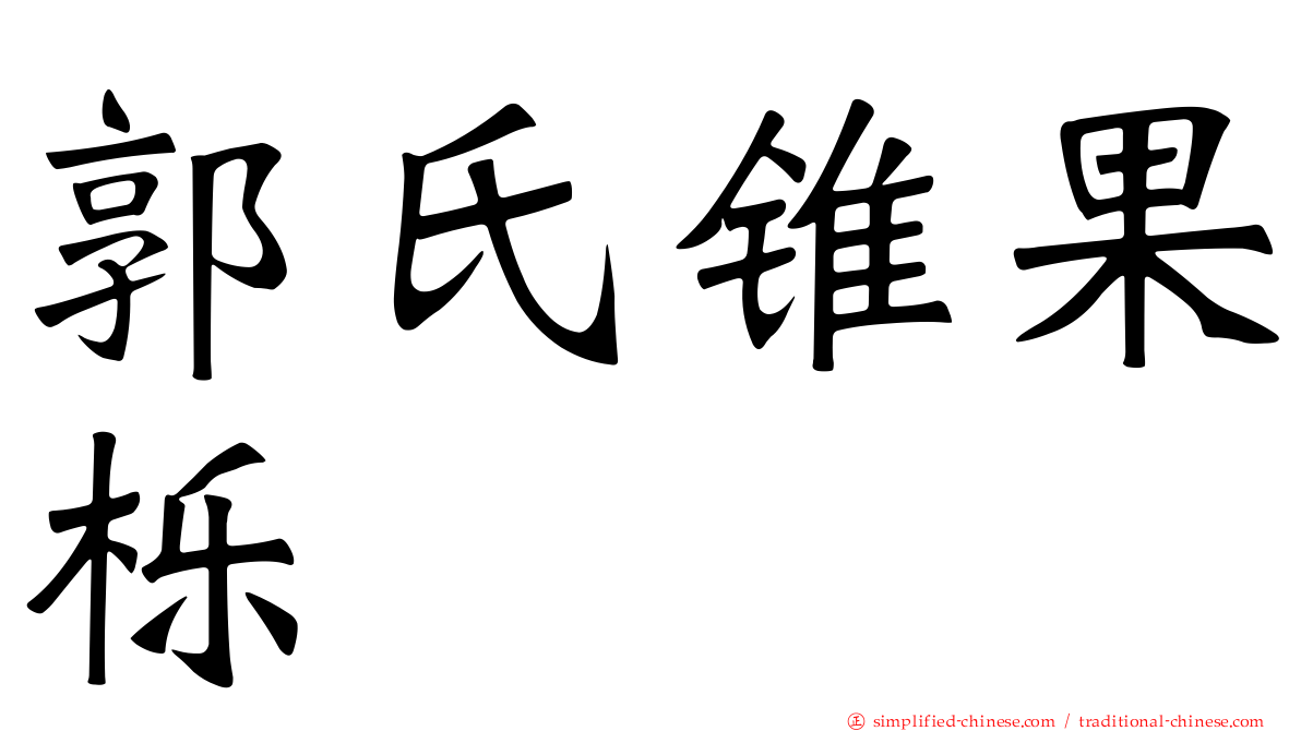 郭氏锥果栎
