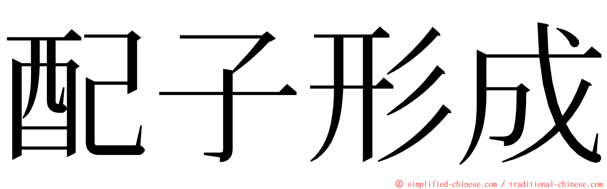 配子形成 ming font