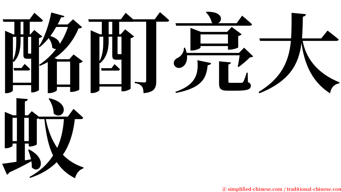 酩酊亮大蚊 serif font