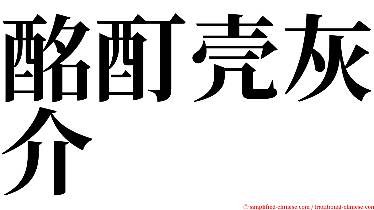酩酊壳灰介 serif font