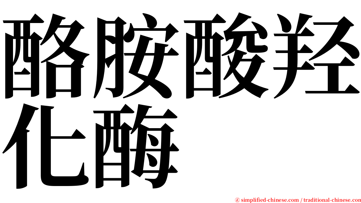 酪胺酸羟化酶 serif font