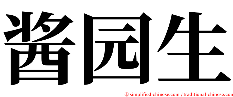 酱园生 serif font