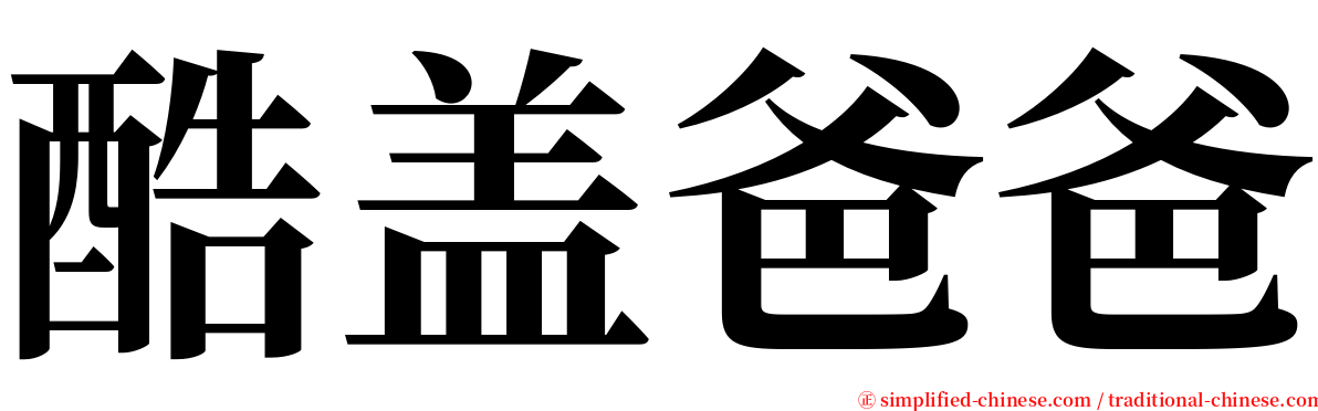 酷盖爸爸 serif font